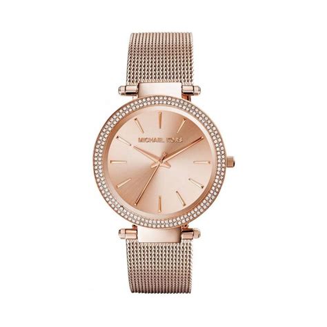 michael kors rose gold watch mesh band|rose gold mk watch women's.